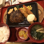 ジョイフル - ジョイフルハンバーグ＆エビフライチキン南蛮定食