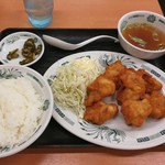 Hidakaya Suitengu Mae Ten - 唐揚げ定食