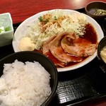 Kajiya Bunzo Oomiya Nishiguchi Jack Biru Ten - 生姜焼き定食830円