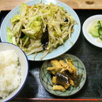 筑波飯店 - 料理写真:野菜炒め定食 ６５０円