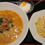 Ouke Saikan Nakata Ten - 四川担々麺+半炒飯セットランチ