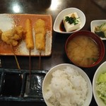 くし揚げ 風 - お昼の月コース（＋3本串揚げとデザートがつきます）