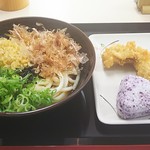 Sanuki Udon Murasaki Tsuyama Higashi Ten - ぶっかけ大240円 ゆかりおむすび100円 とり天80円