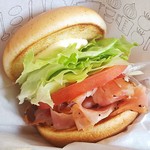 モスバーガー - ＢＬＴバーガー モーニングセット メロンソーダ430円