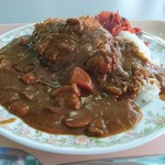 レストハウスかむろ - カツカレー、ルー増し