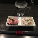 Sumiyaki Komurado - 焼酎お湯割り&突き出し