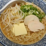 麵屋カモメ亭 - 味噌バター(平ちぢれ麺)2018年1月朝らーメニュー