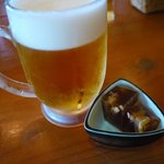 ワールドカントリーゴルフクラブ　レストラン - ビールとスジ肉煮こごり