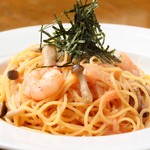 Spezia Tennozu Ten - エビとしめじの明太子Pasta”シュリンプ”