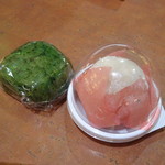 Basho An - よもぎ餅(90円)といちご大福(200円)