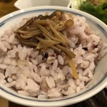 Koku - 本日の夕ごはん1,500円…雑穀米のご飯なめたけ添え