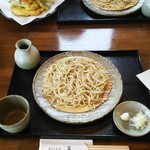 手打蕎麦眞 - 天もり…あ天ぷらうつってない…