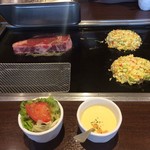 Okonomiyaki Honpo Mukaiyama Ten - 冷製コーンポタージュスープも美味しいです。