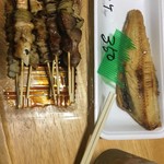 Hinadori Kaneko Shinbo Ten - 焼き鳥3種とホッケ塩焼き