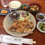 Nomikui Dokoro Nodaya Hon Ten - 山賊風鶏の唐揚げ定食(¥1,000)