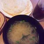 びっくりドンキー - 合わせのみそ汁とご飯