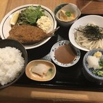 King - とびうおフライ定食900円（税込）＋味噌汁をうどんに変更＋100円（税込）