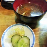 志石 - 味噌汁、漬物付きます