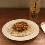 ルッテン_ - 大豆のキーマカレー(small)とレモンサワー米