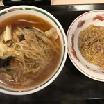 定食や・中華そば 代一元 - もやしそばと半チャーハン