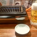 名古屋名物 味噌とんちゃん屋 国府宮ホルモン - ビール到着