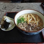 Yama no Sato Udon - 肉うどん＋ごぼう天うどんセット