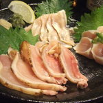 居酒屋　とりっぷ - 鶏刺し三点盛り