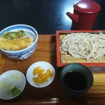 Owariya - ミニ丼セット880円(アナゴ天)