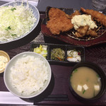 Tonkatsu Hamakatsu Fukuoka Odabe Ten - ロースとチキン南蛮膳