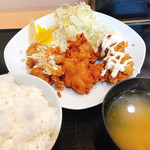 Barajima Chubo Pappuya - 三種唐揚げ定食