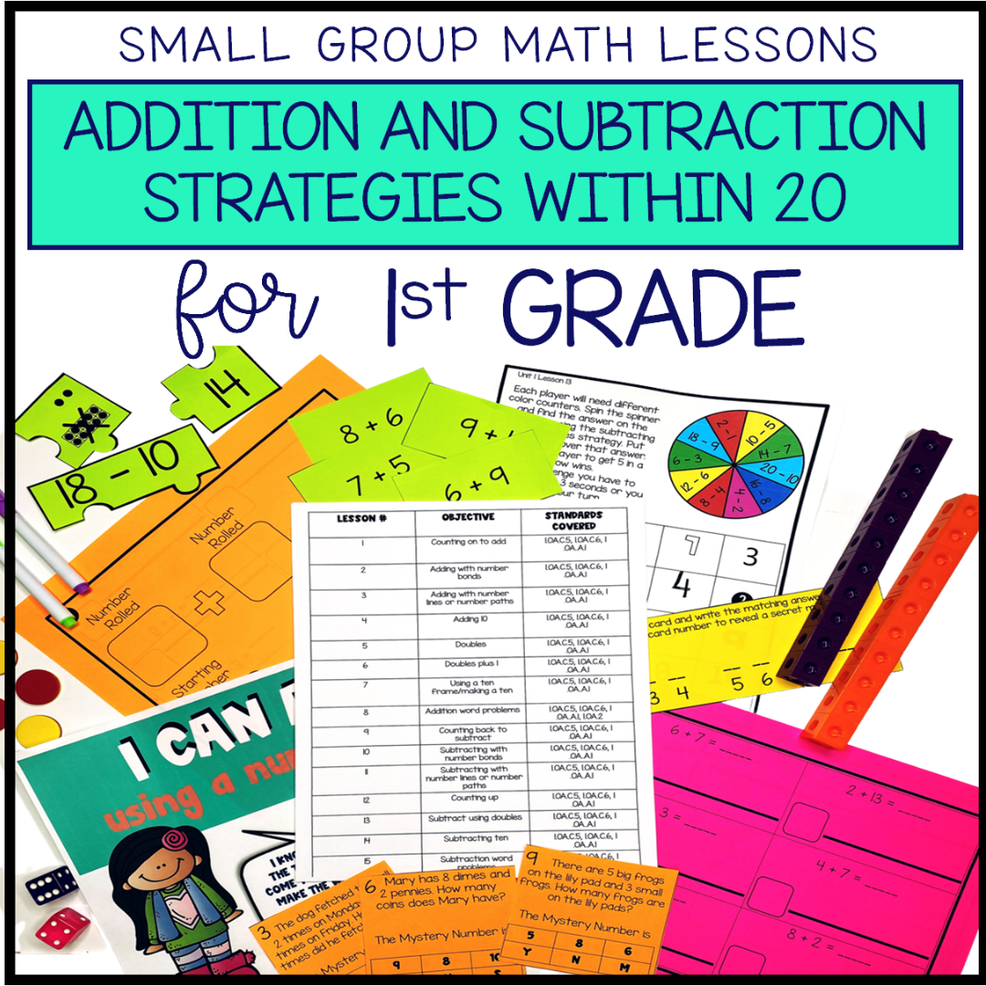 Addition Within 20 & Subtraction Within 20 Small Group Math Activities ...