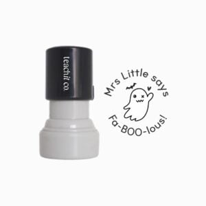 Round Halloween Ghost Stamp