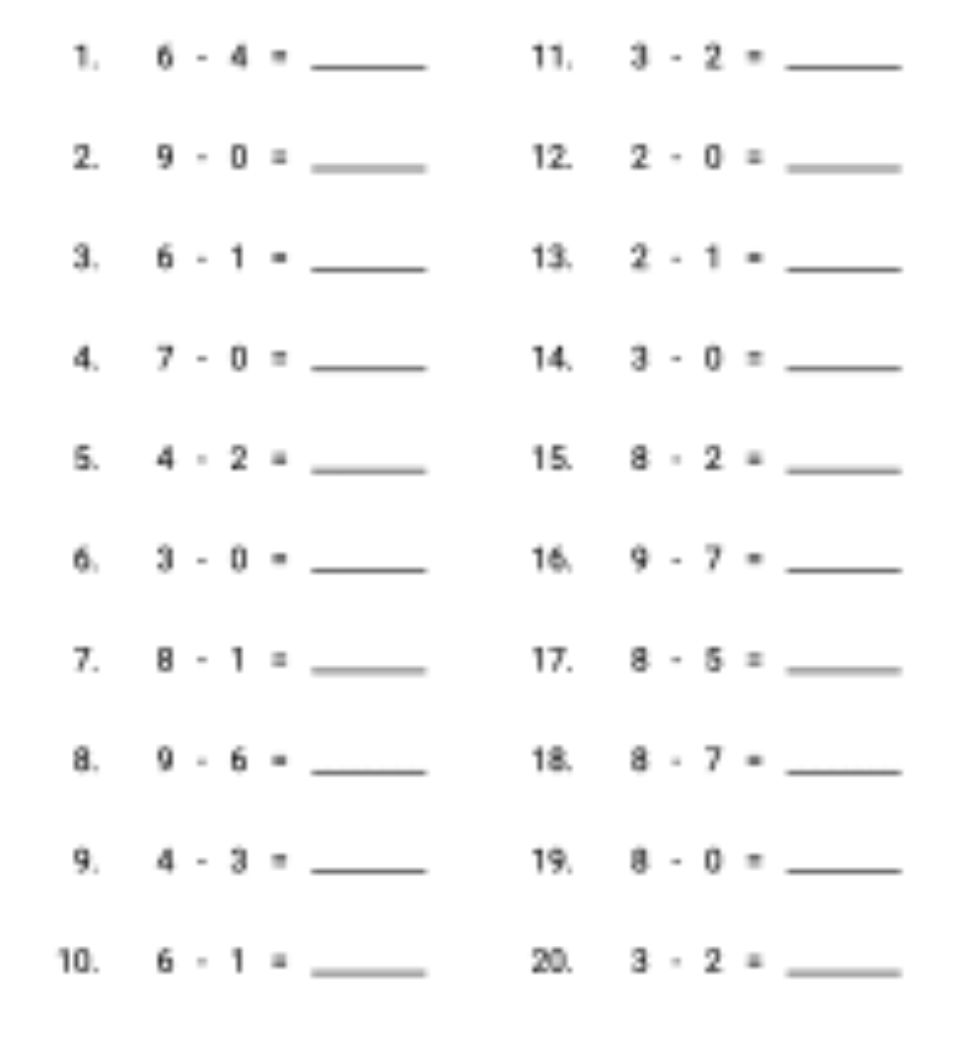 Practice Subtraction - Maths - Assignment - Teachmint