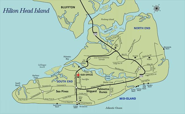 Map Of Hilton Head Island - TeamMemberTravel