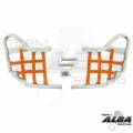 Yamaha Raptor 350 Nerf Bars Silver with Orange Nets