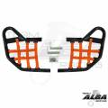 Yamaha Raptor 350 Nerf Bars Black with Orange Nets