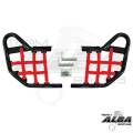 Yamaha Raptor 350 Nerf Bars Black with Red Nets