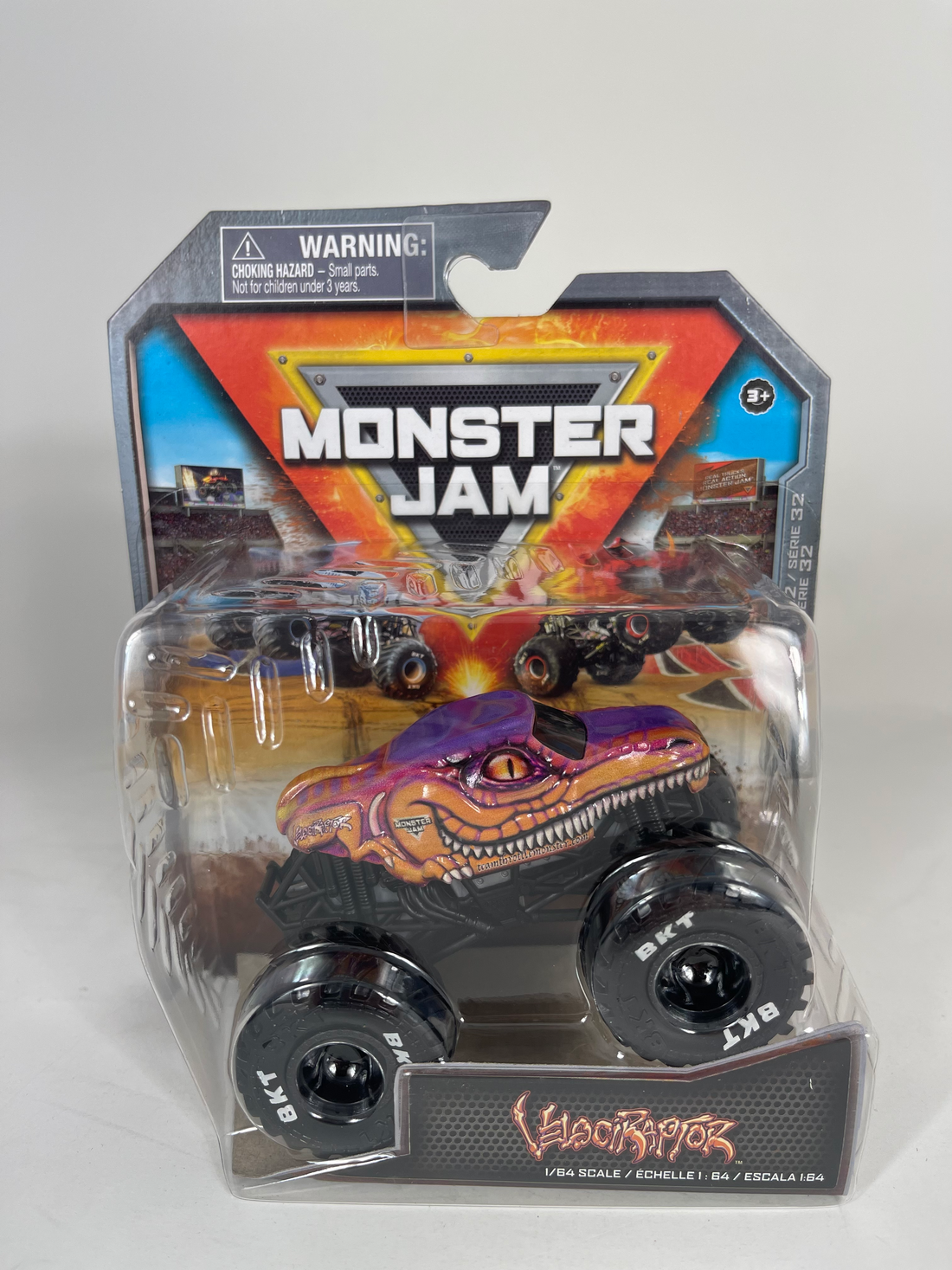 Velociraptor Orange/Purple Spin Master Monster Truck Toy 1:64 – Team ...