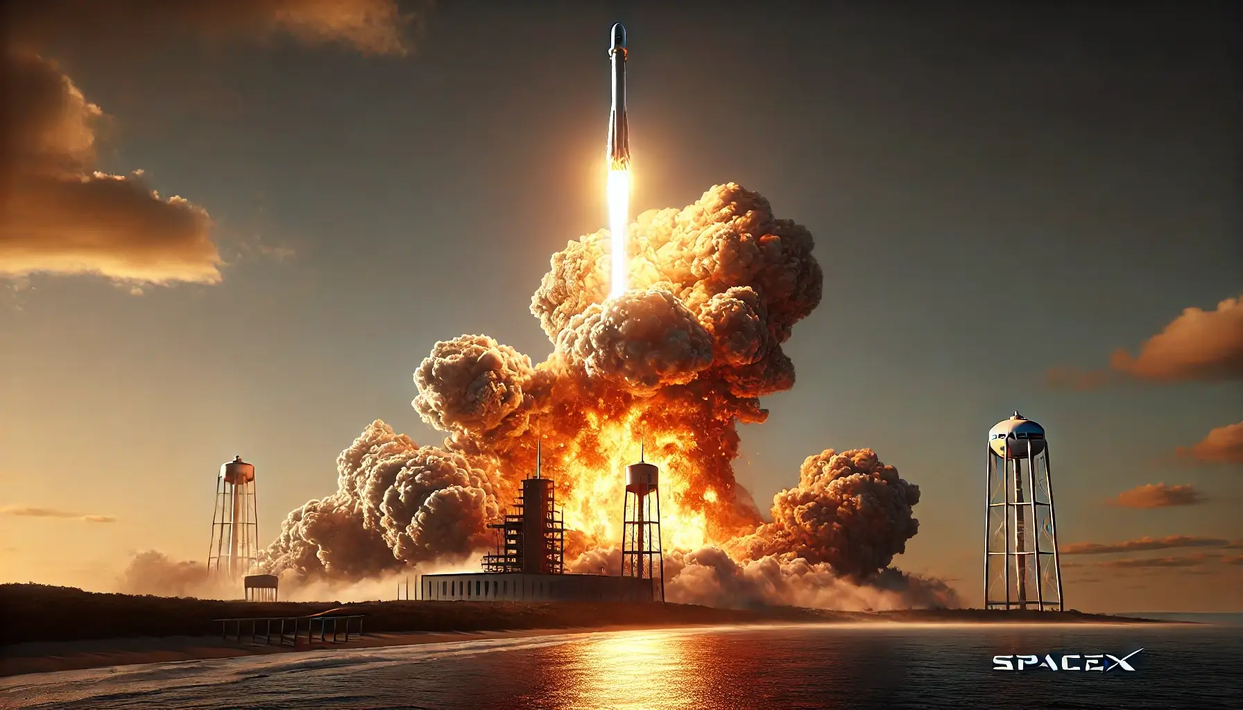 SpaceX Starship exploding mid-ascent during its seventh test flight at Boca Chica, Texas.