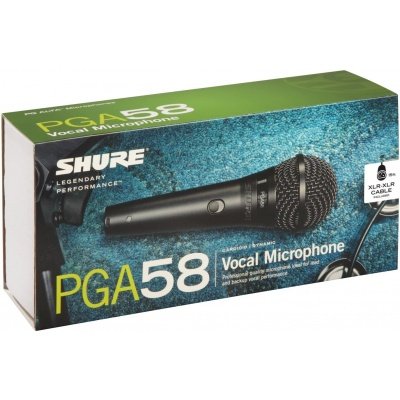 Shure PGA58-XLR-E Handheld Mic W 15ft XLR Cable