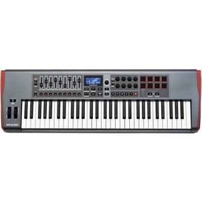 Novation Impulse 61 61 Key MIDI Controller Keyboard with 8 Velocity Sensitive Pads and Automap Support