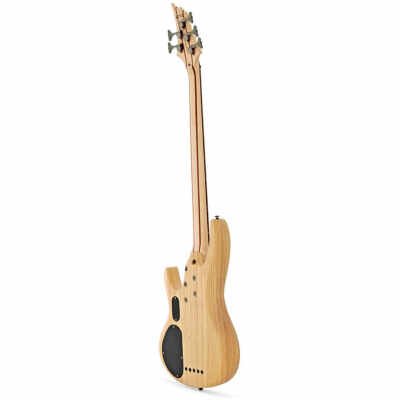 ESP LTD B205 Series 5 String Fretless Bass Electric Guitar with Spalted Maple Top Natural Satin Finish