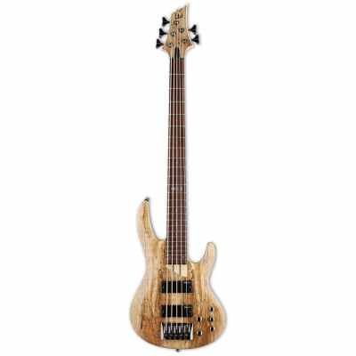 ESP LTD B-205SM Series 5-String Bass Electric Guitar, Spalted Maple Natural Satin Finish