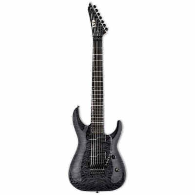 ESP LTD Buz McGrath Signature 7 String Electric Guitar Quilted Maple Top See Thru Black Finish