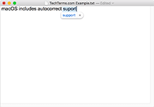 Autocorrect in Apple TextEdit (macOS)