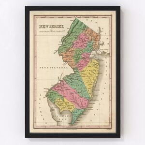 Vintage Map of Sussex County New Jersey, 1872 by Ted's Vintage Art