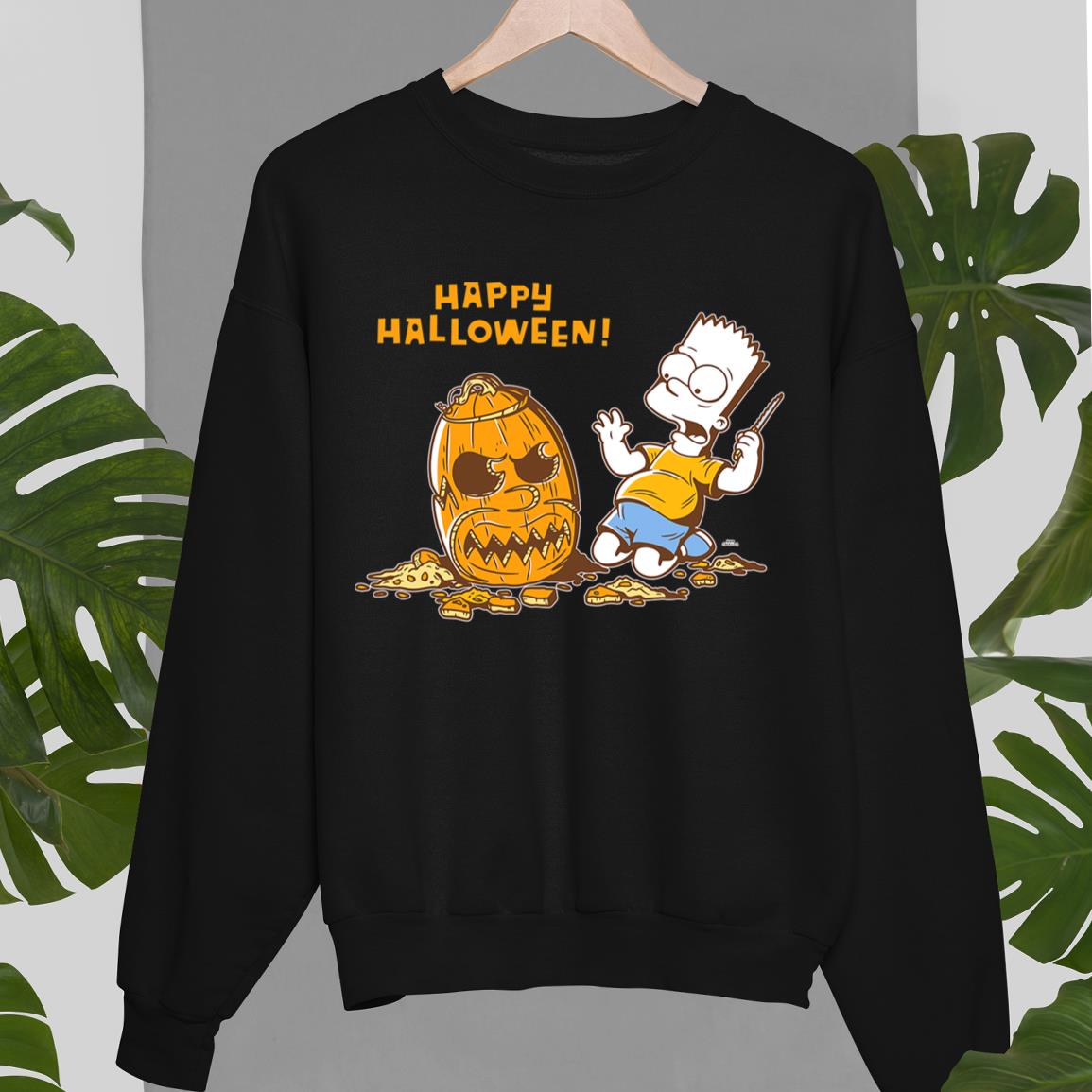 The Simpsons Bart Carves A Homer Pumpkin Halloween Unisex Sweatshirt, Hoodie, T-Shirt