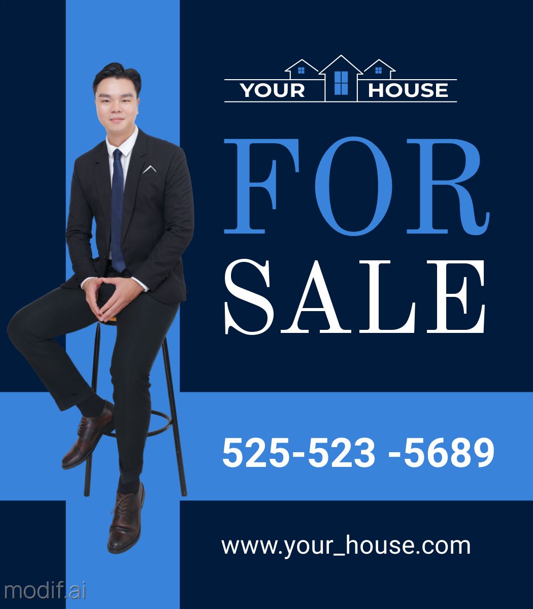 Real Estate Sign Template With Photo