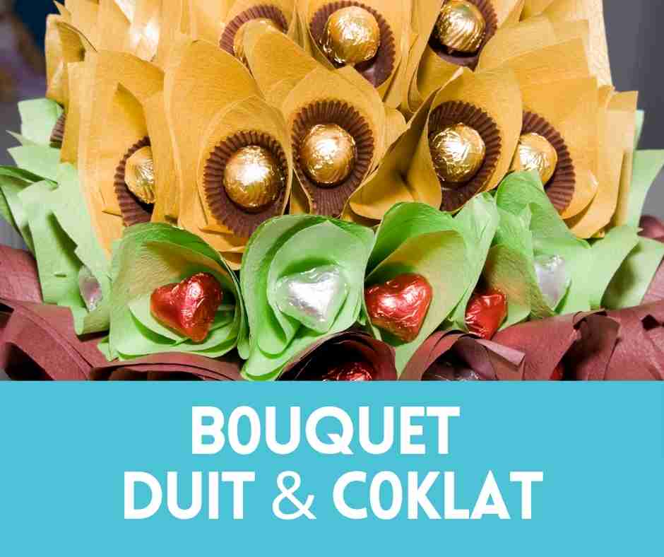 bouquet duit dan coklat