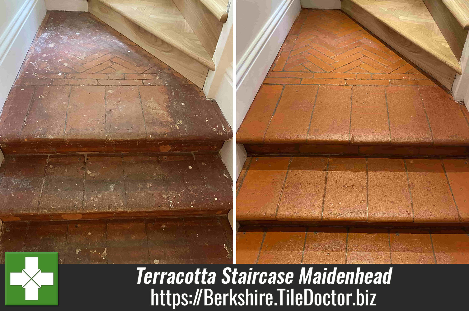 Terracotta Tiled Staircase Renovation Maidenhead